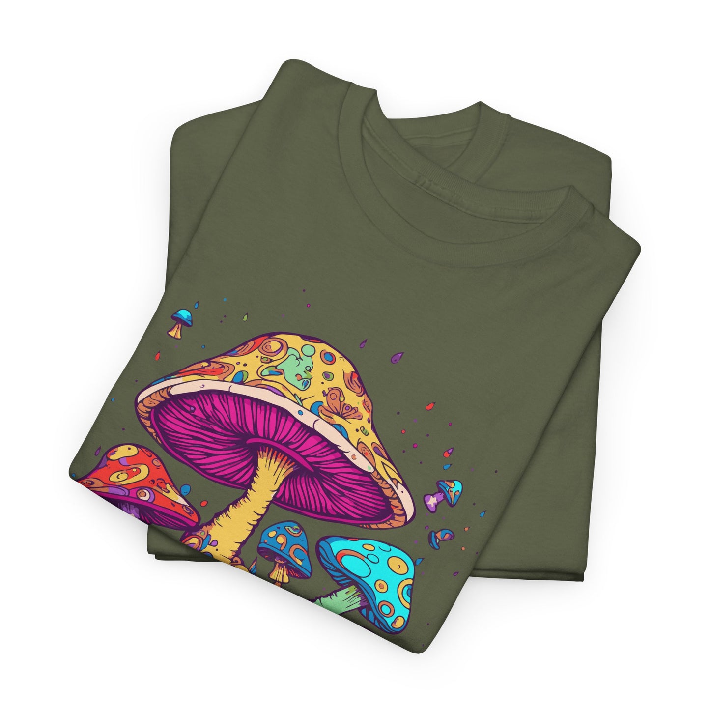 Mushrooms T-Shirt With Psychedelic Mushrooms TShirt For Neon Shrooms T Shirt With Colorful Mushrooms Tee For Hippy Shirt For Groovy Fungi Shirt