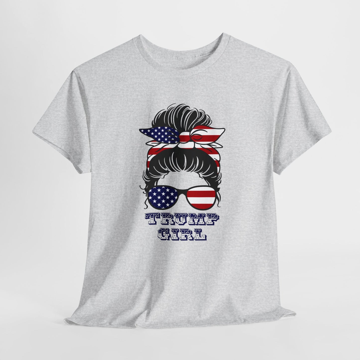 Trump Girl T-Shirt Conservative TShirt Patriotic Shirt For Conservative Women Messy Bun T Shirt Mother's Day Gift Conservative Gift Idea