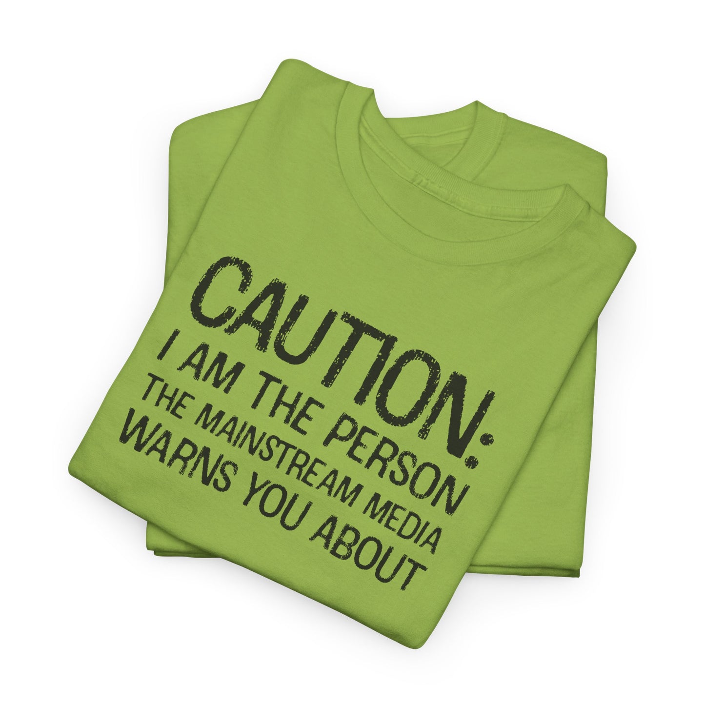 Caution T-Shirt For Warning TShirt For MSM T Shirt For Conservative Tee For Fake News Shirt For MAGA Gift