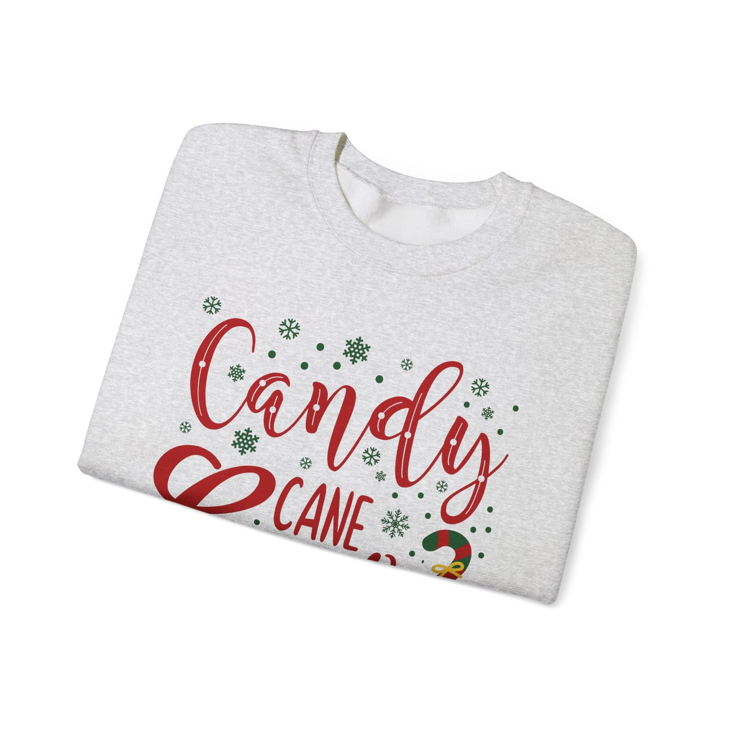 Candy Cane Crewneck Sweatshirt For Christmas Shirt For Holiday Winter Wear