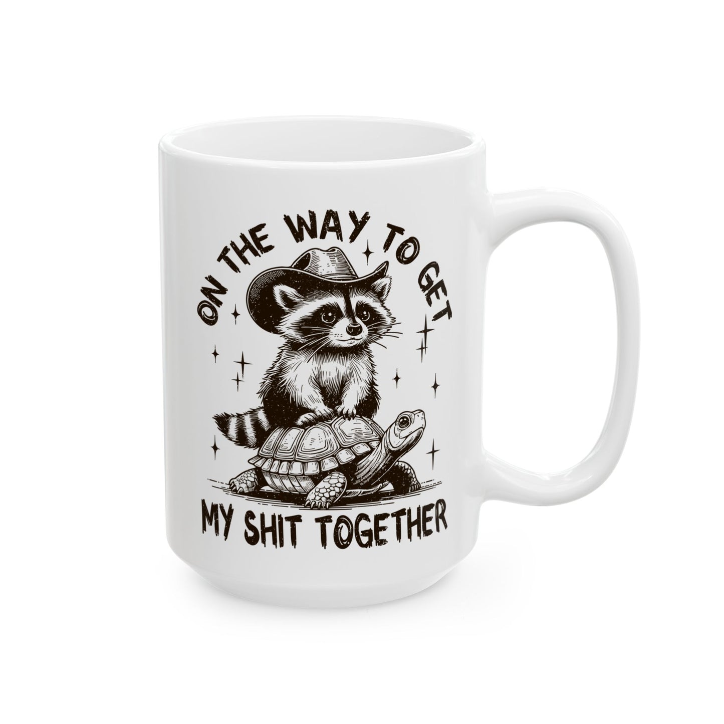 Funny Raccoon Ceramic Mug For Get It Together Coffee Cup For Tea And Hot Cocoa Lovers