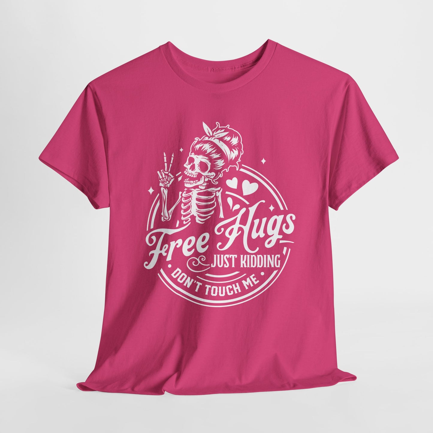 Free Hugs T-shirt For Snarky Comment TShirt For Funny Skeleton T Shirt