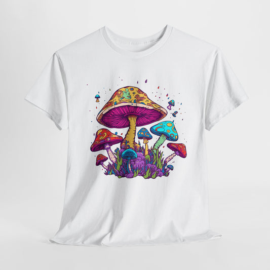 Mushrooms T-Shirt With Psychedelic Mushrooms TShirt For Neon Shrooms T Shirt With Colorful Mushrooms Tee For Hippy Shirt For Groovy Fungi Shirt