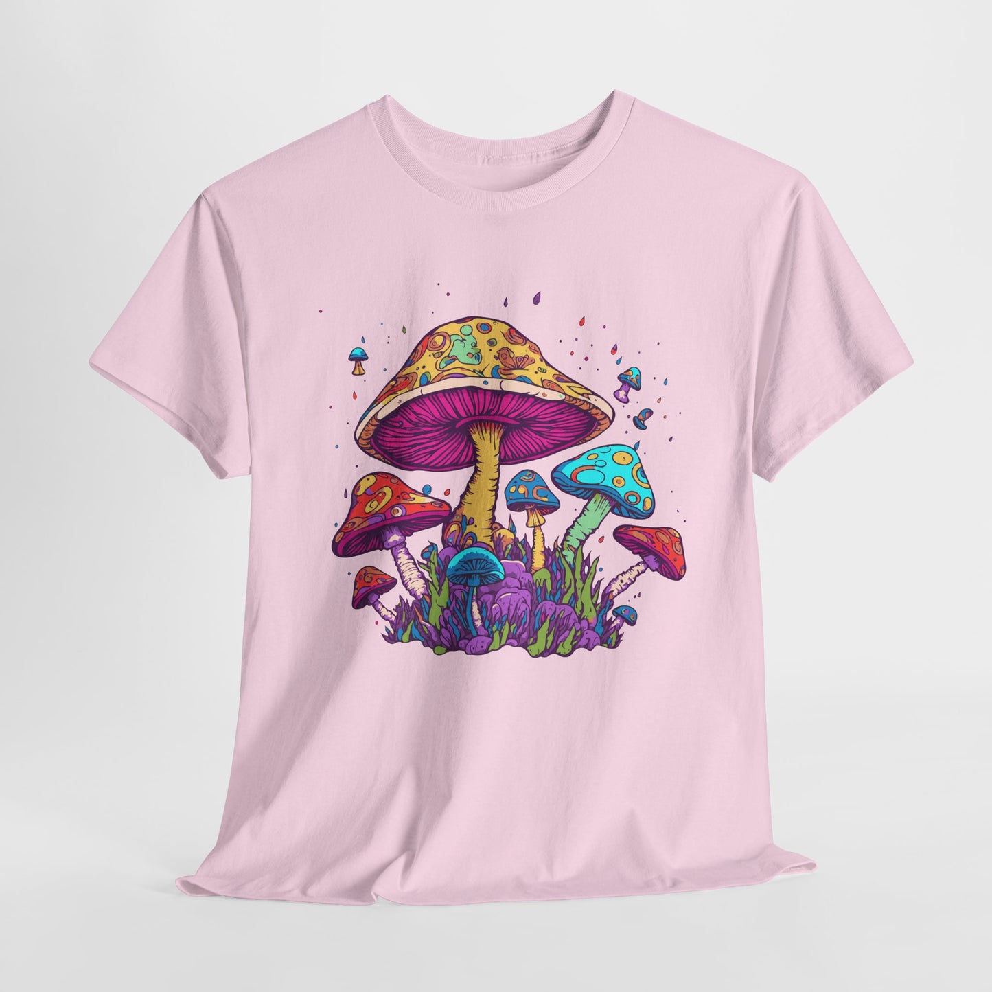 Mushrooms T-Shirt With Psychedelic Mushrooms TShirt For Neon Shrooms T Shirt With Colorful Mushrooms Tee For Hippy Shirt For Groovy Fungi Shirt