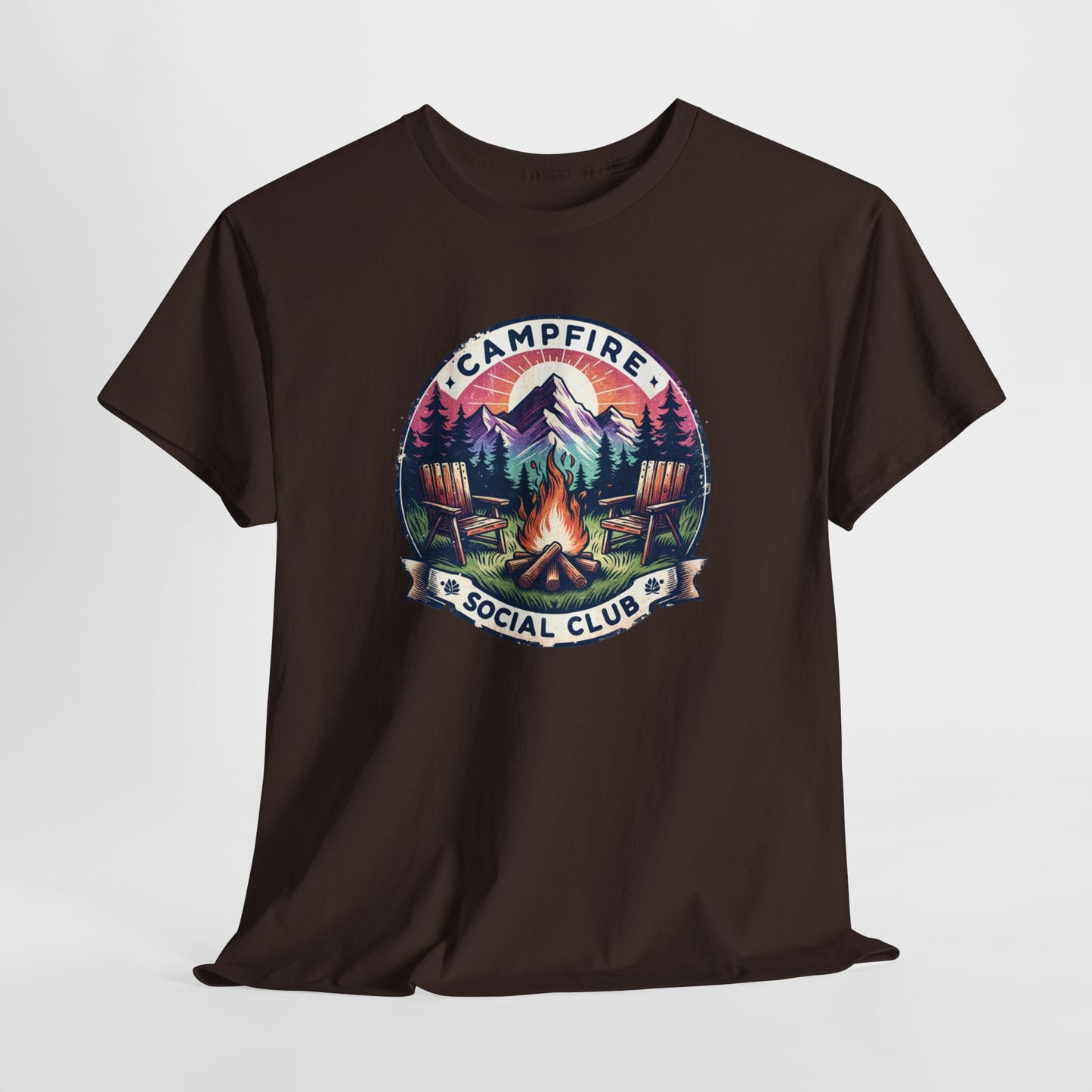 Campfire Social Club T-Shirt For Camping T Shirt For Outdoorsy Fire TShirt