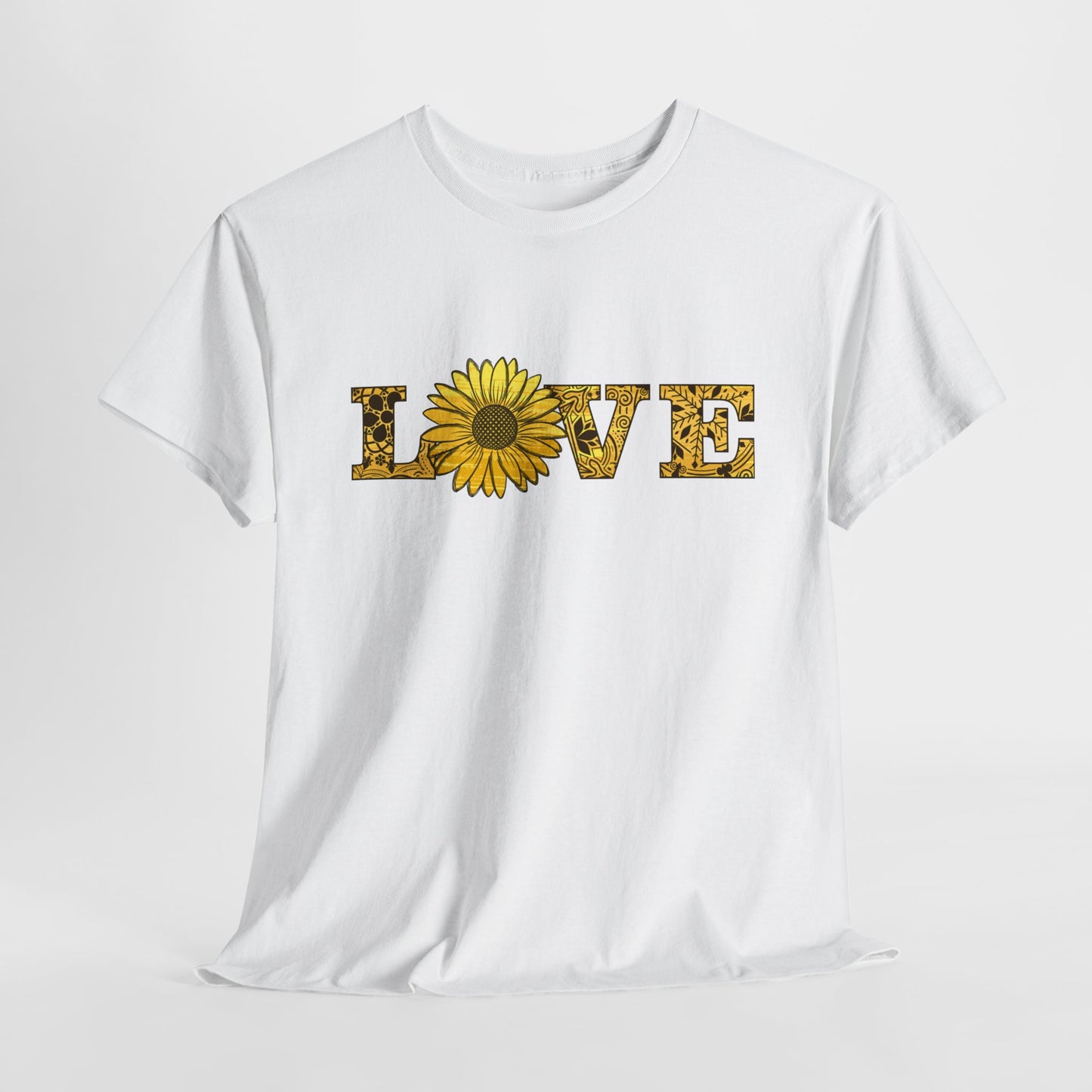 Sunflower T-Shirt For Woman TShirt With Love Graphic T Shirt With Floral Pattern Shirt With Fall Flower TShirt For Garden T Shirt Women's Fall Shirt