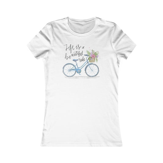 Bicycle T-Shirt For Beautiful Ride TShirt For Girl T Shirt For Woman Shirt For Feminine Bike Shirt For Bicycle Gift