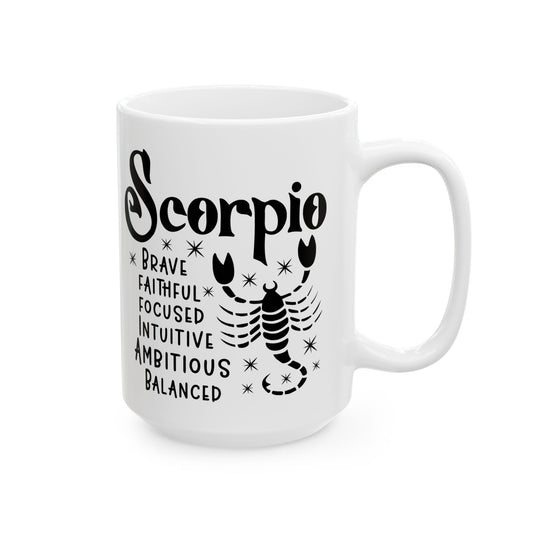 Scorpio Ceramic Mug For Zodiac Coffee Cup For Astrology Birthday Gift Idea