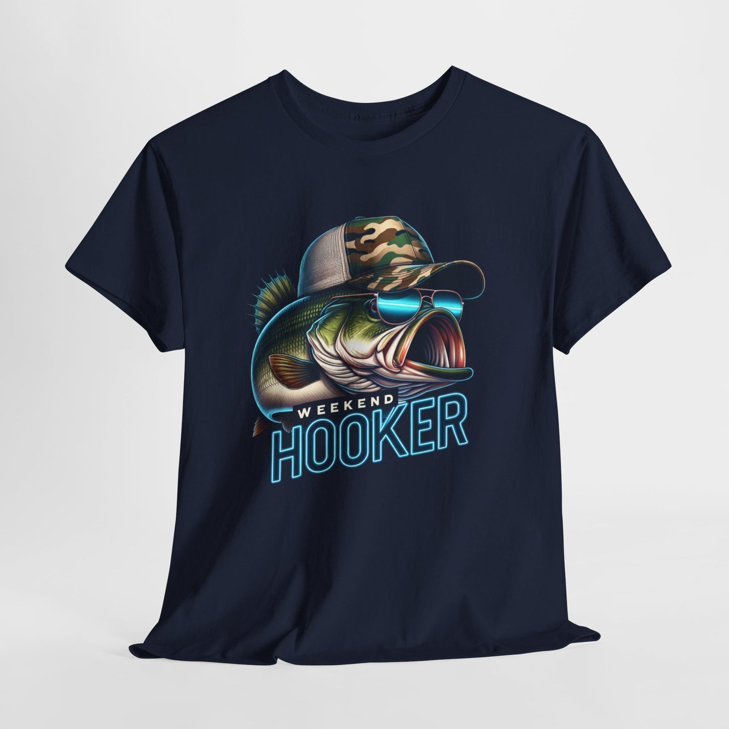 Punny Fishing T-Shirt For Bass Fisherman T Shirt For Weekend Hooker TShirt