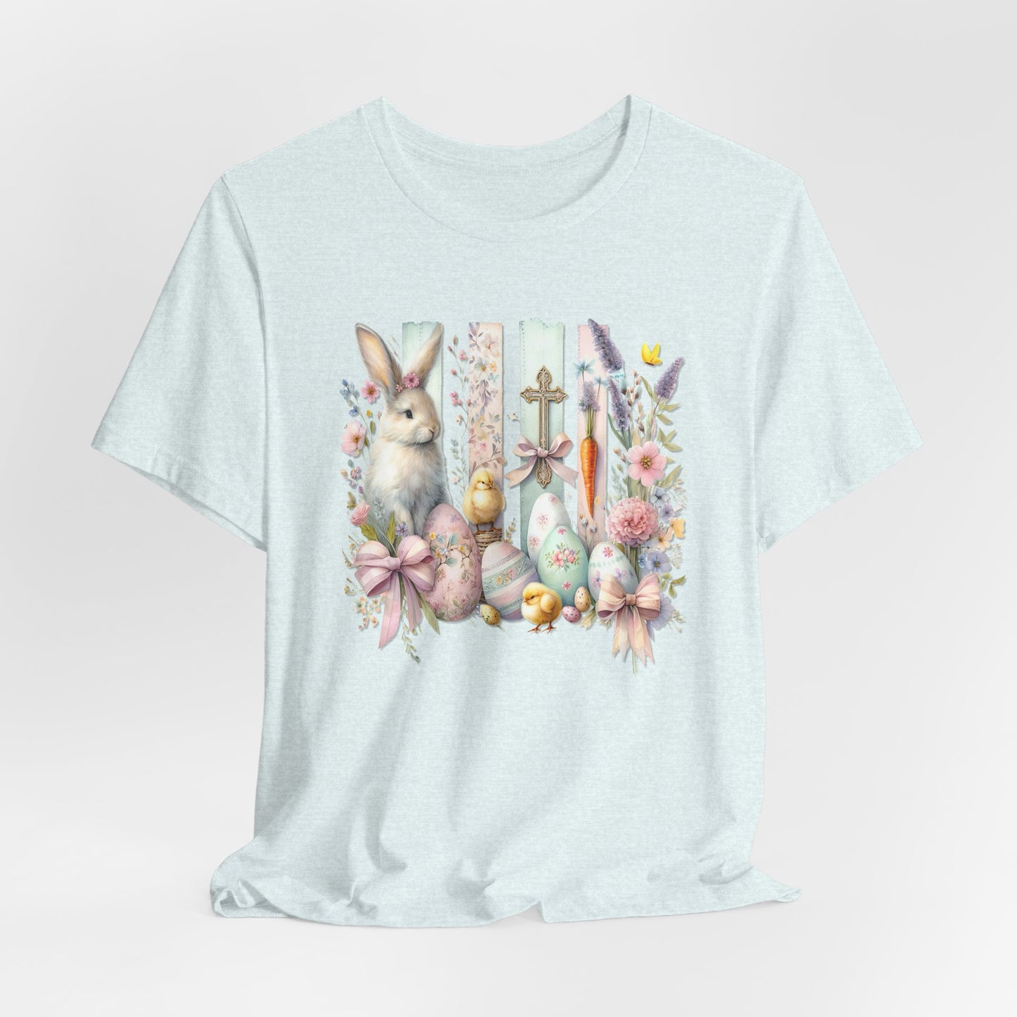 Easter Bunny Collage Tee - Festive Spring Vibes Graphic T-Shirt