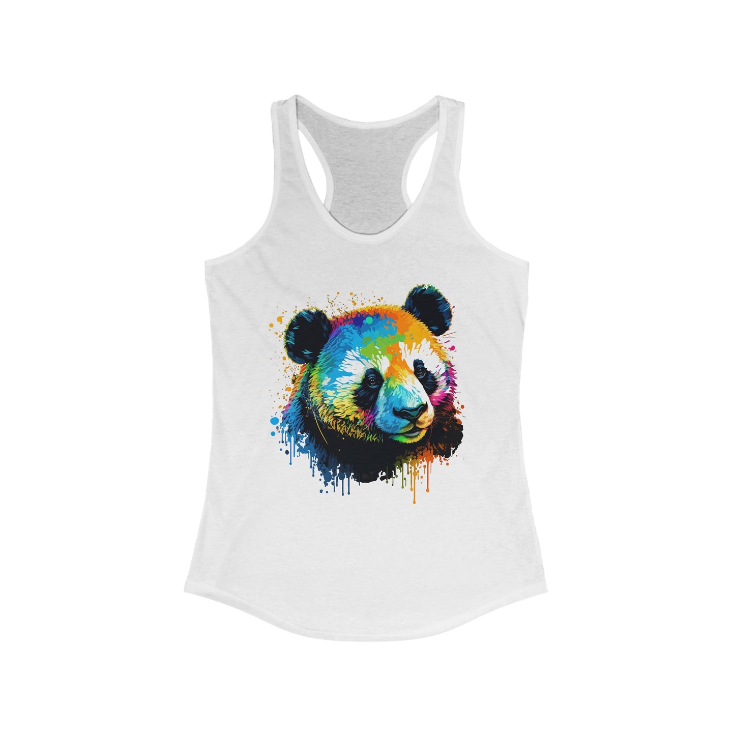 Colorful Panda Tank Top For Zoo Animal Shirt With Pop Art Panda Gift Idea