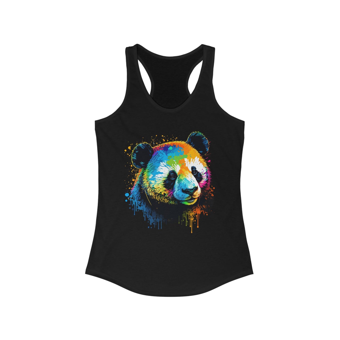 Colorful Panda Tank Top For Zoo Animal Shirt With Pop Art Panda Gift Idea