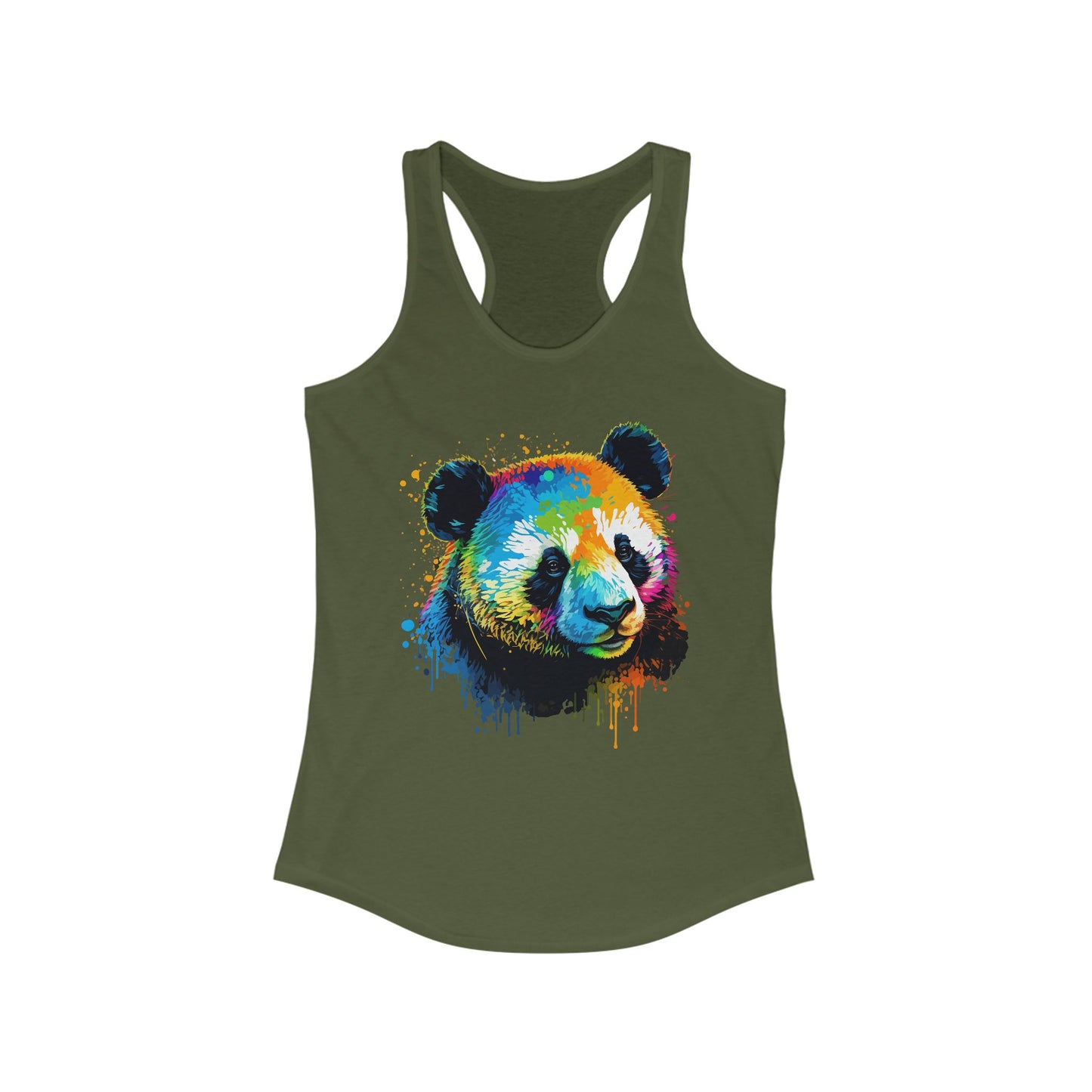 Colorful Panda Tank Top For Zoo Animal Shirt With Pop Art Panda Gift Idea