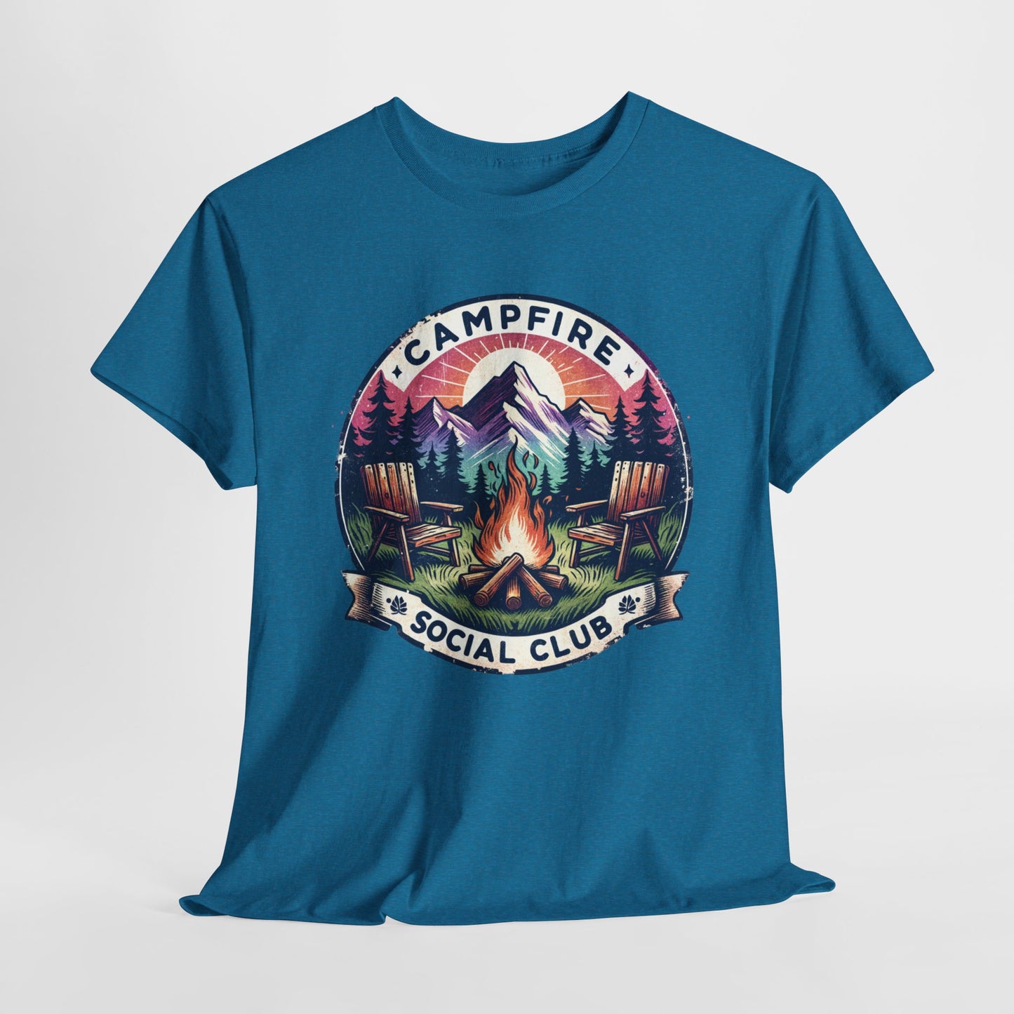 Campfire Social Club T-Shirt For Camping T Shirt For Outdoorsy Fire TShirt