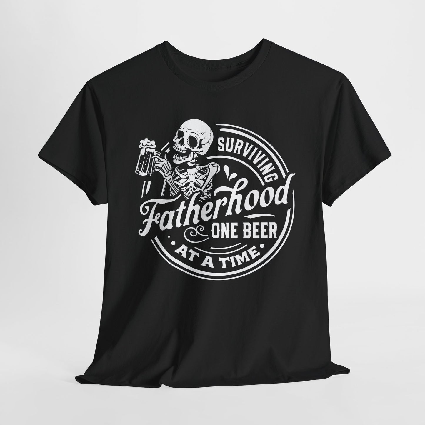 Surviving Fatherhood T-Shirt For Funny Dad TShirt For Beer Drinker T Shirt