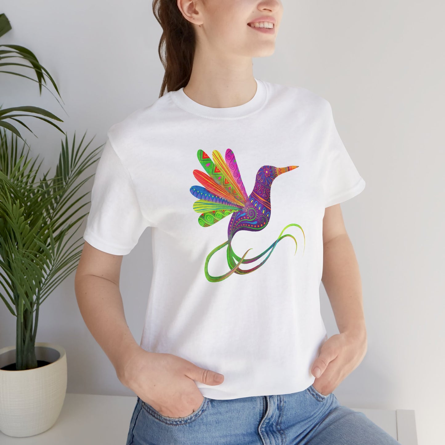 Hummingbird T-Shirt For Mexico Art T Shirt For Watercolor Bird Print TShirt For Cinco de Mayo