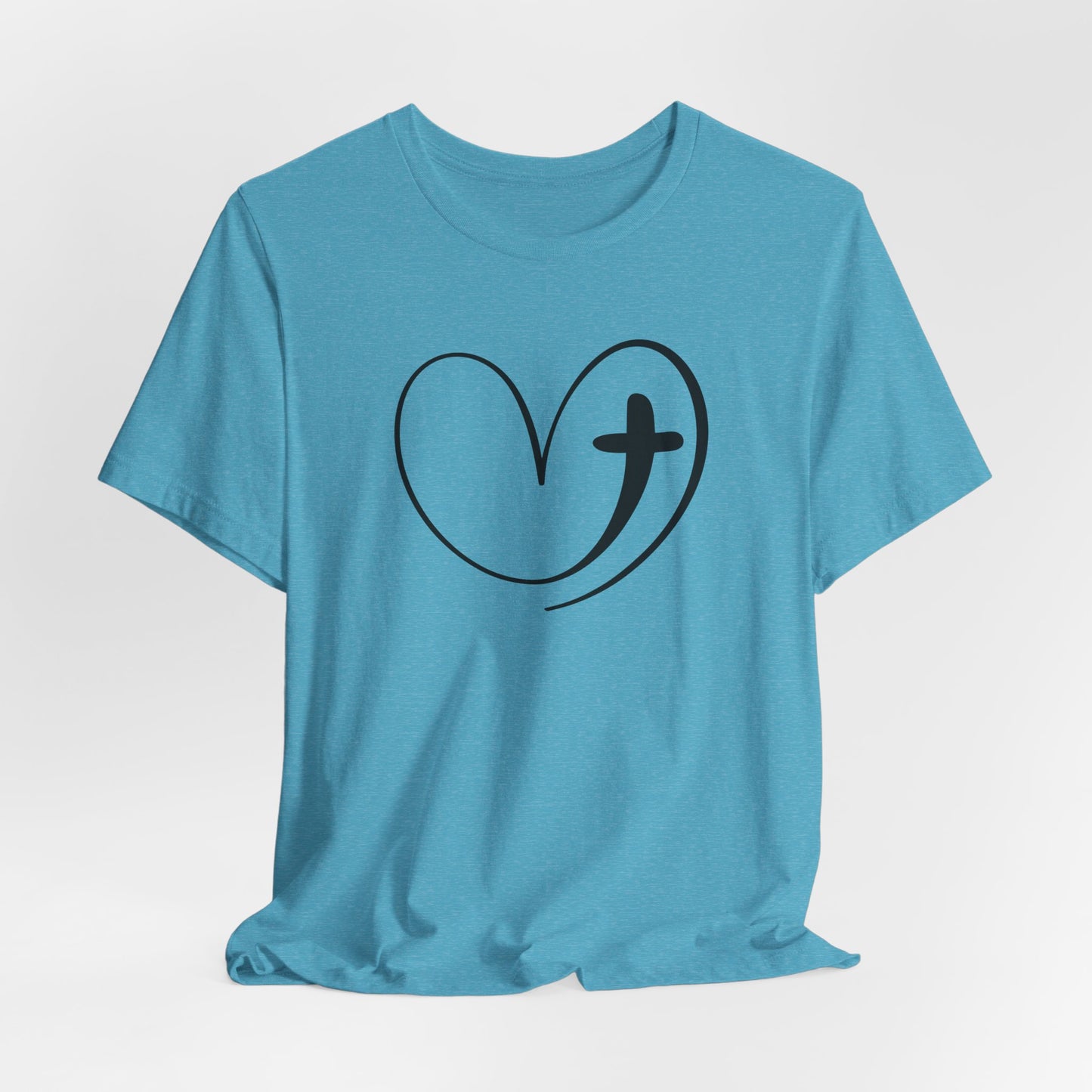 Heart T-Shirt For Easter TShirt For Christian Cross T Shirt