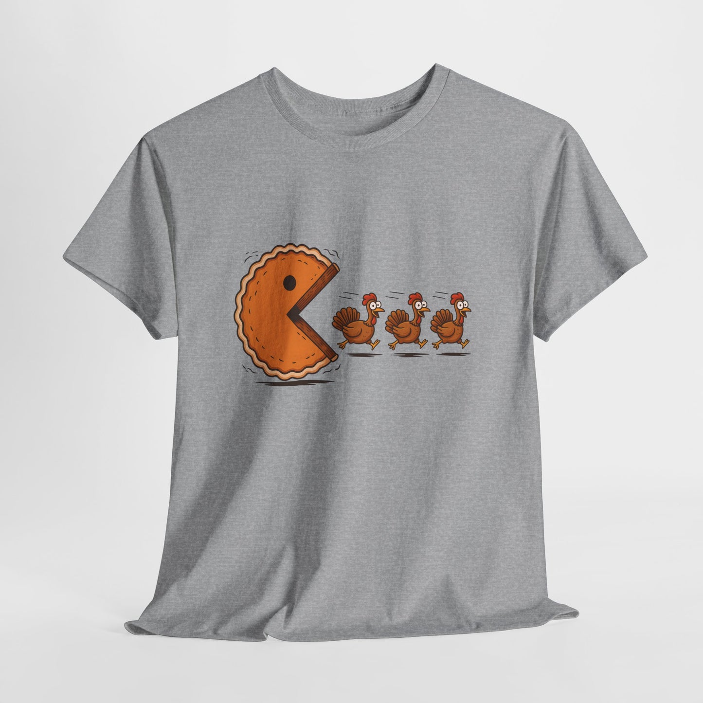Funny Thanksgiving T-Shirt - Pac-Man Turkey Chase Design