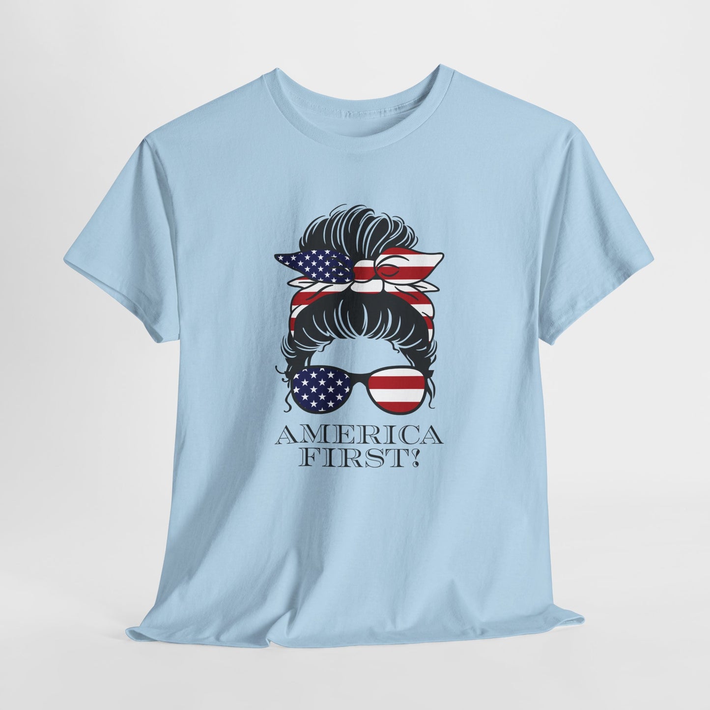 America First Patriotic T-Shirt For Female Patriot Tshirt Conservative Shirts Patriotic T Shirt Conservative Gifts For Patriotic Women