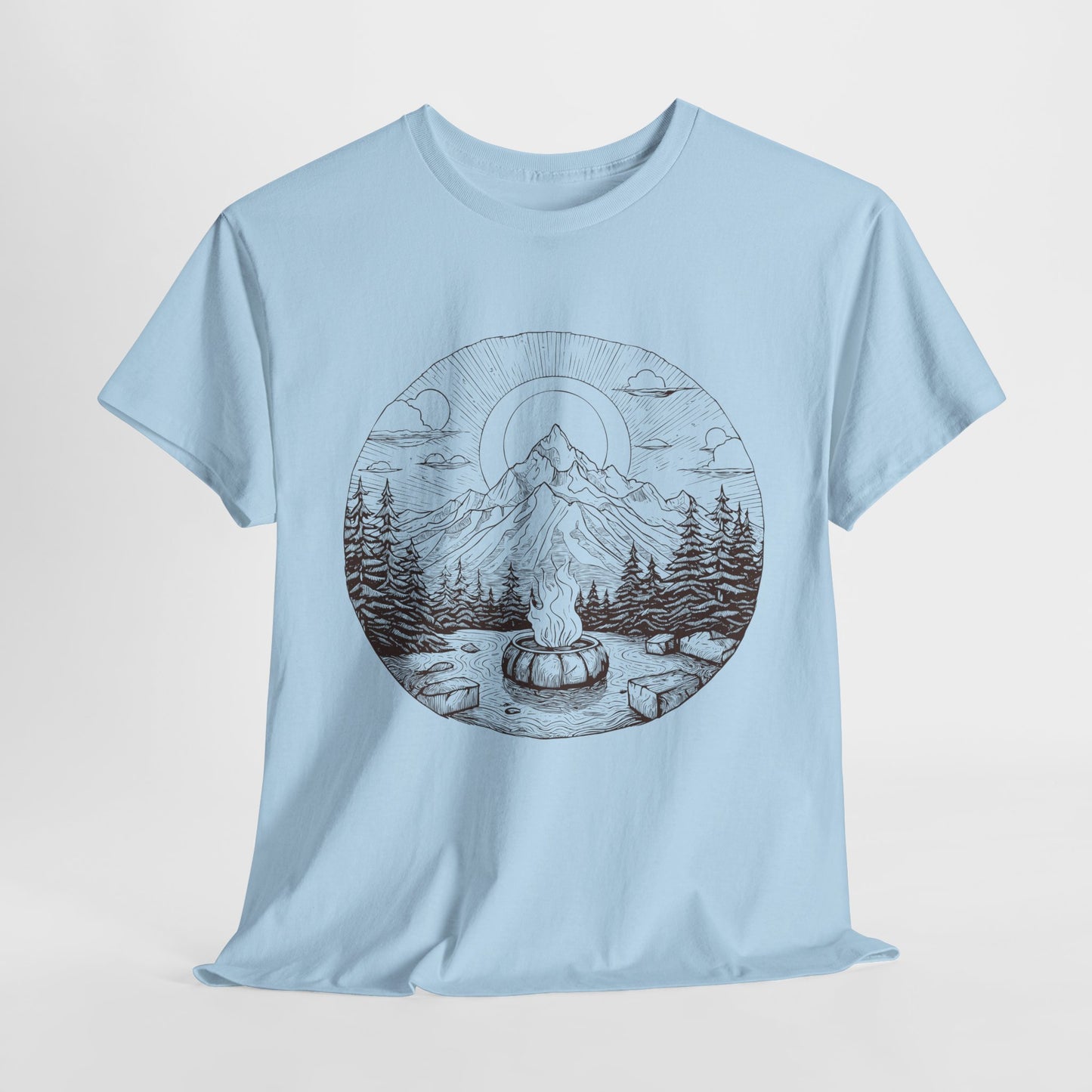 Mountain Landscape T-Shirt For Campfire T Shirt For Wilderness TShirt