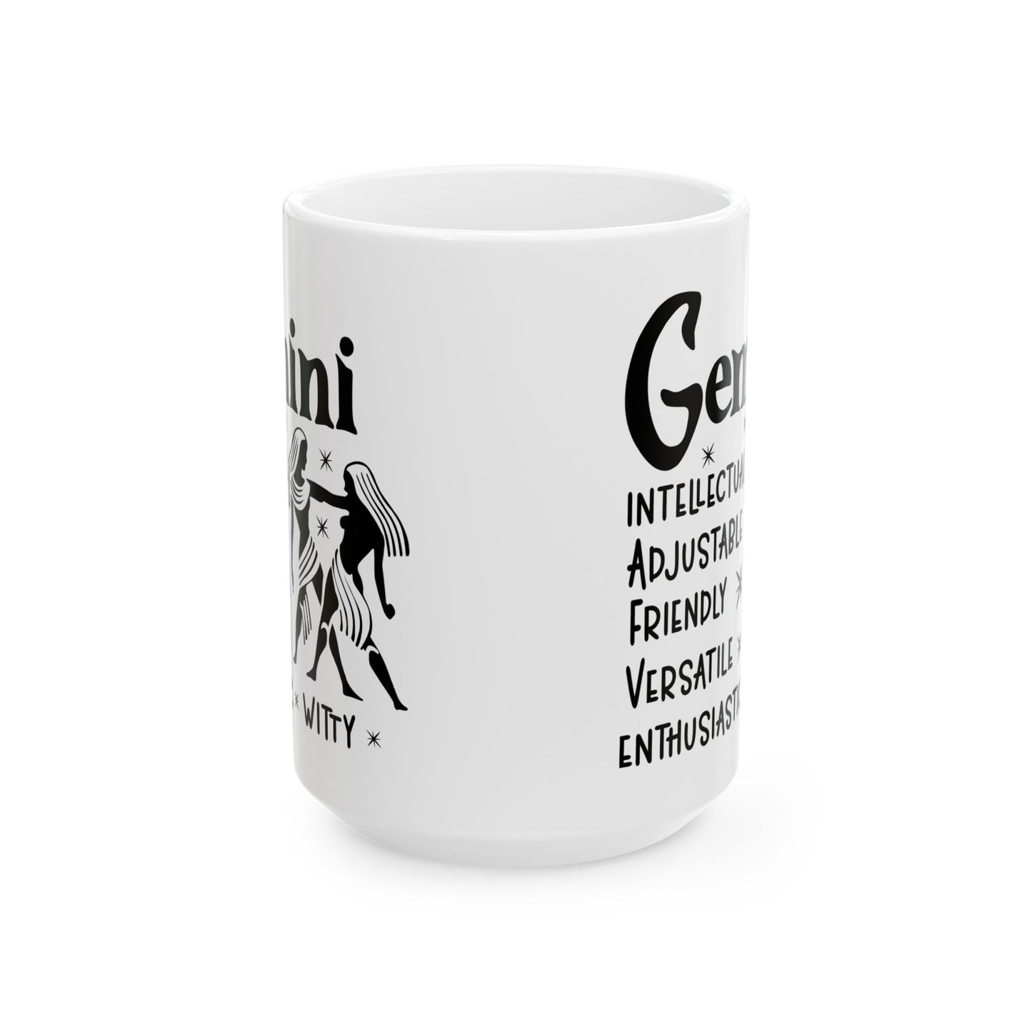 Gemini Ceramic Mug For Zodiac Coffee Cup For Astrology Birthday Gift Idea