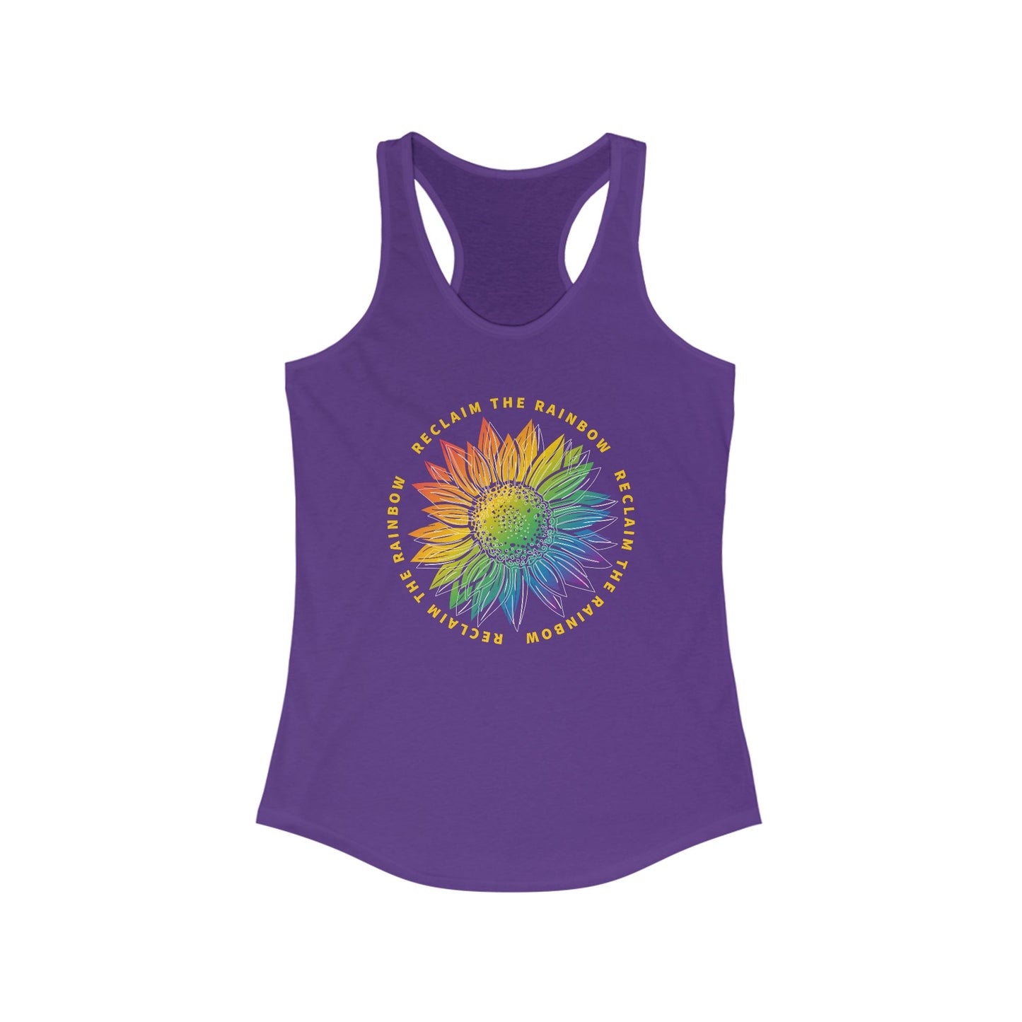 Reclaim The Rainbow Tank Top For Sunflower Shirt For Spiritual Tank For Genesis 9:17 Tank Top For Christian Shirts