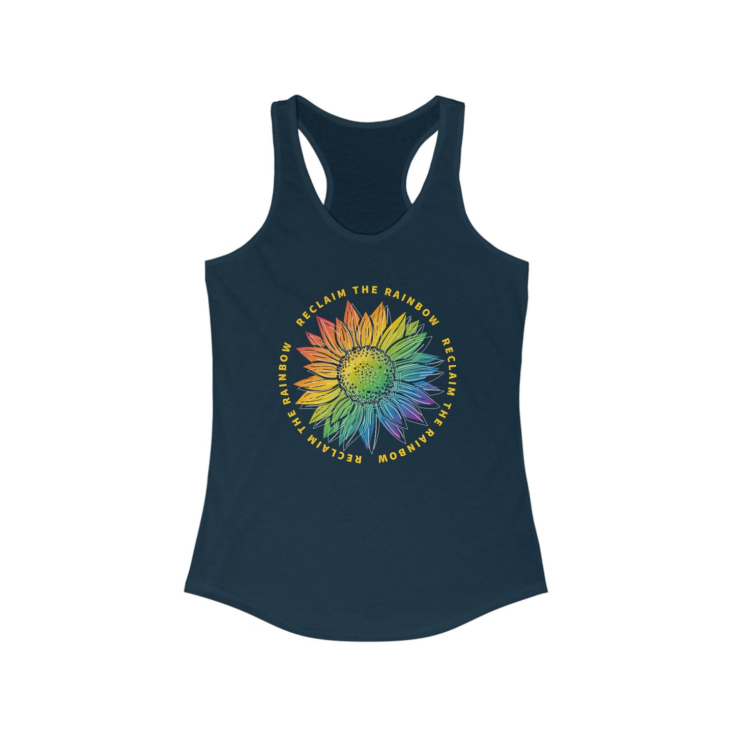 Reclaim The Rainbow Tank Top For Sunflower Shirt For Spiritual Tank For Genesis 9:17 Tank Top For Christian Shirts