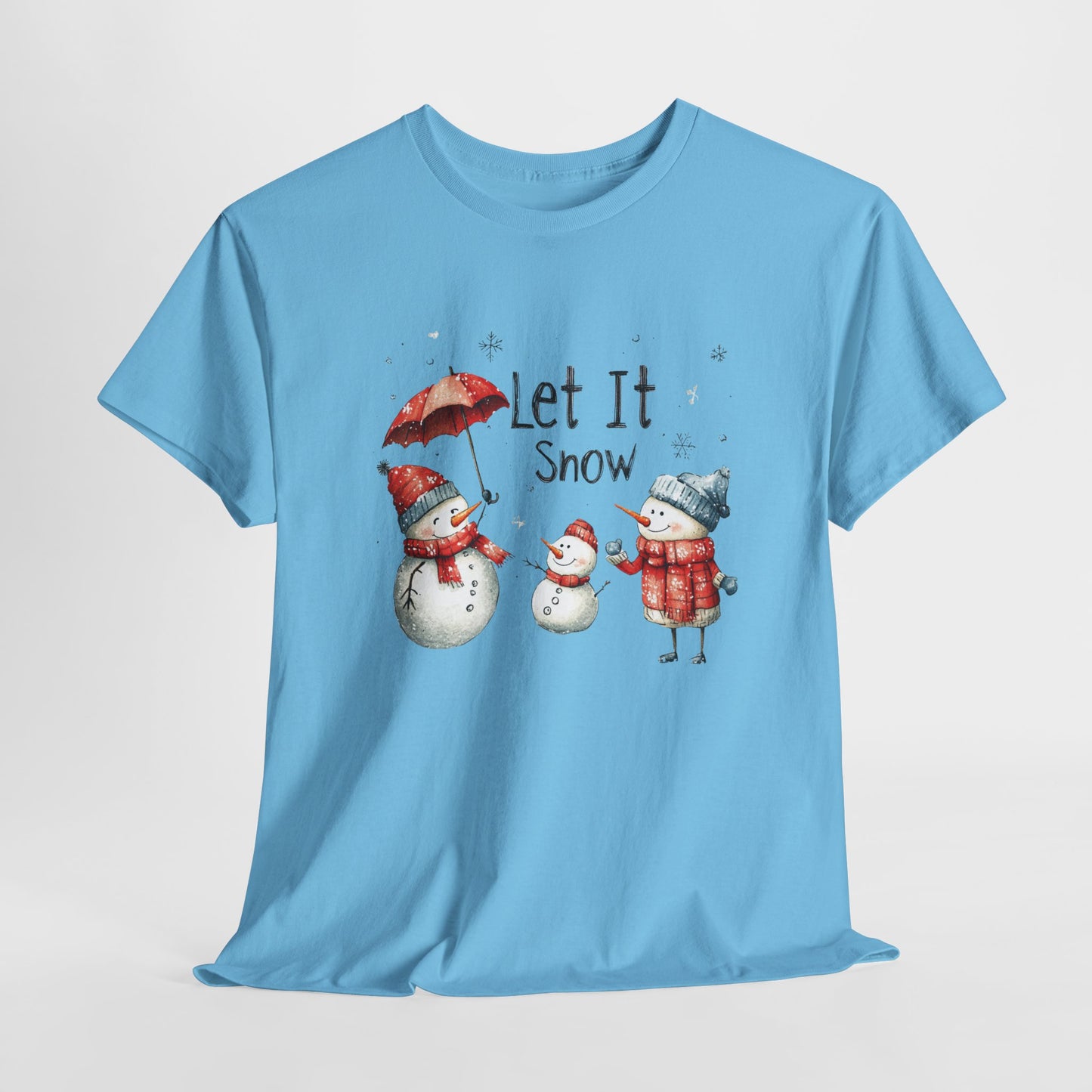 Let It Snow T-Shirt For Snowman T Shirt For Festive Christmas TShirt