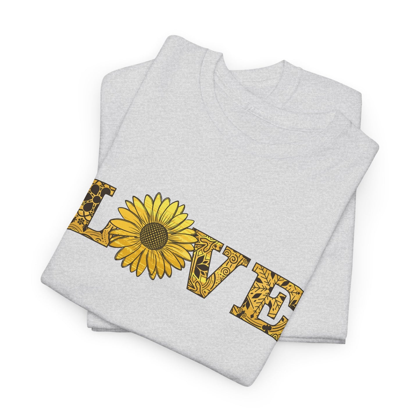 Sunflower T-Shirt For Woman TShirt With Love Graphic T Shirt With Floral Pattern Shirt With Fall Flower TShirt For Garden T Shirt Women's Fall Shirt