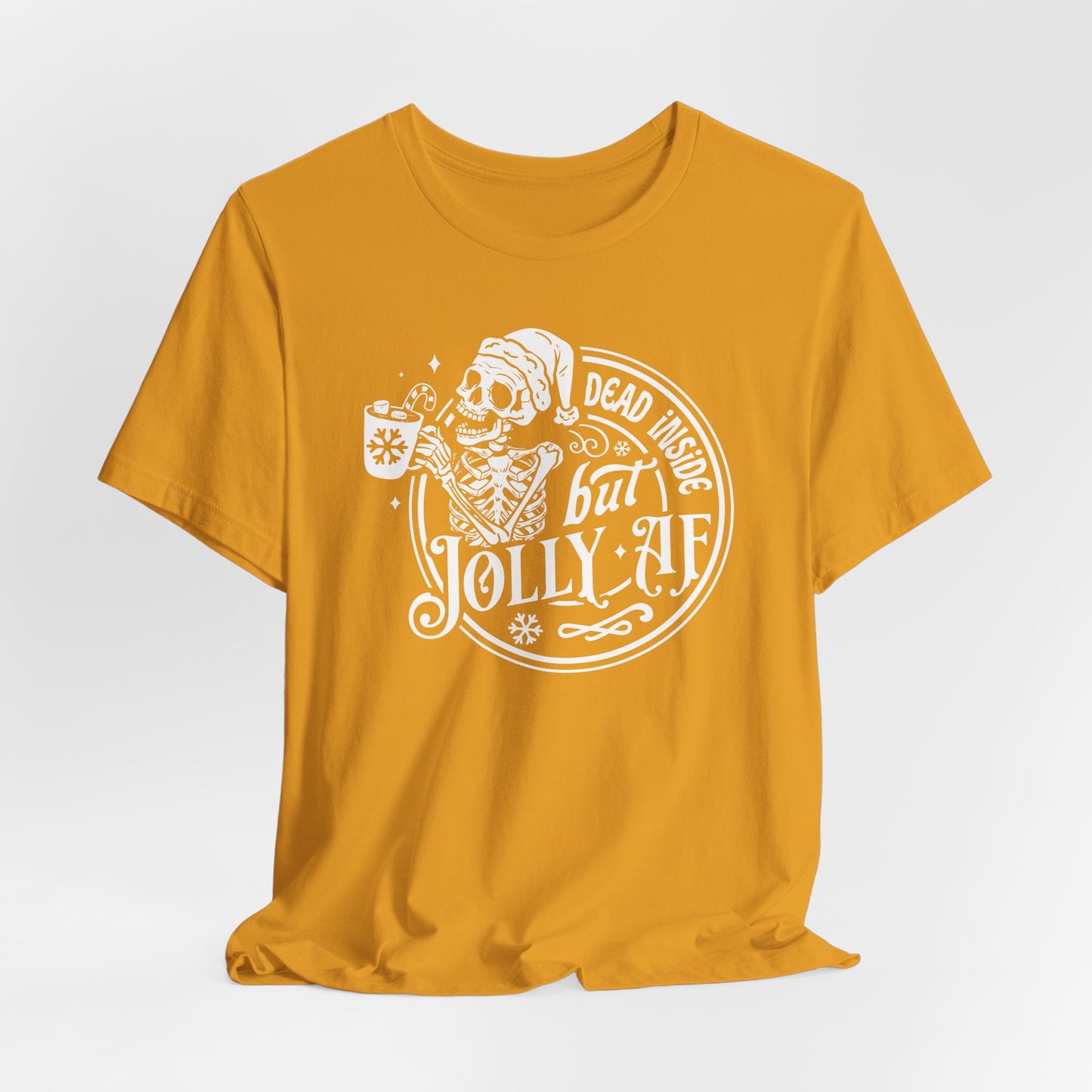 Jolly Skeleton T-Shirt For Snarky Christmas T Shirt For Dead Inside TShirt