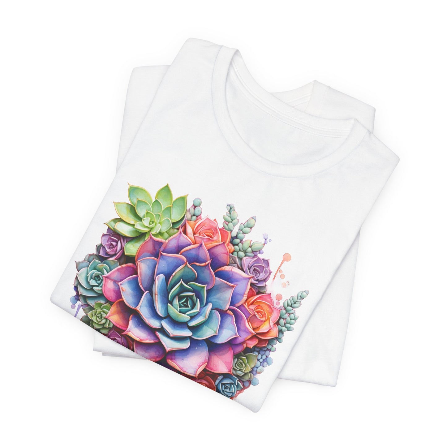 Succulent T-shirt For Cacti TShirt For Watercolor T Shirt For Plant Lovers Tee