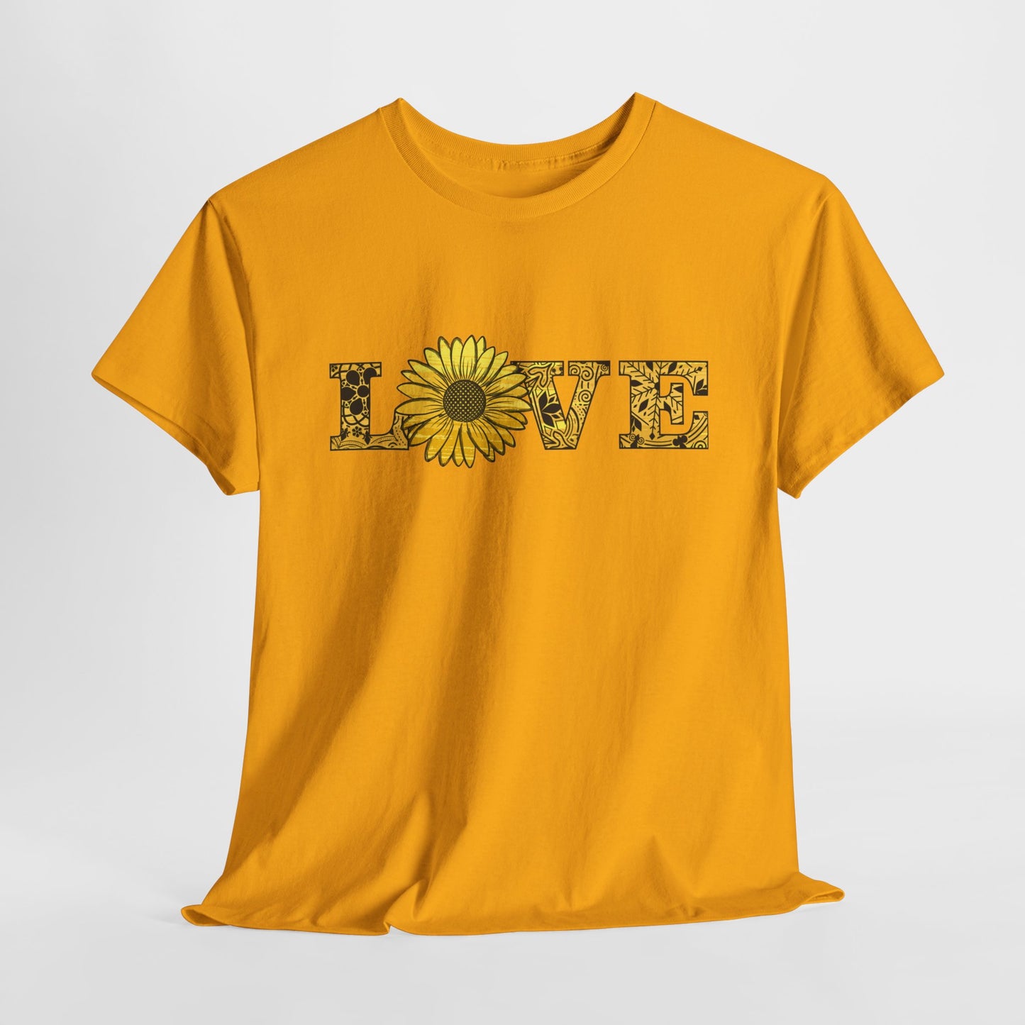 Sunflower T-Shirt For Woman TShirt With Love Graphic T Shirt With Floral Pattern Shirt With Fall Flower TShirt For Garden T Shirt Women's Fall Shirt