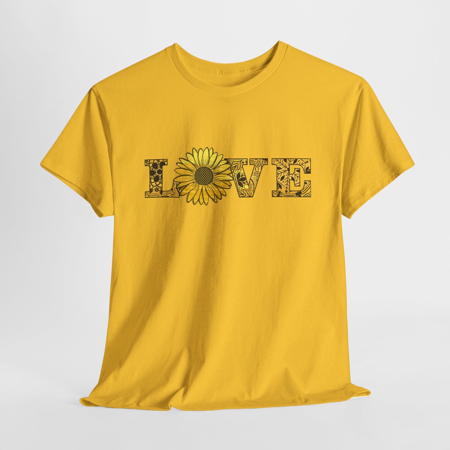 Sunflower T-Shirt For Woman TShirt With Love Graphic T Shirt With Floral Pattern Shirt With Fall Flower TShirt For Garden T Shirt Women's Fall Shirt