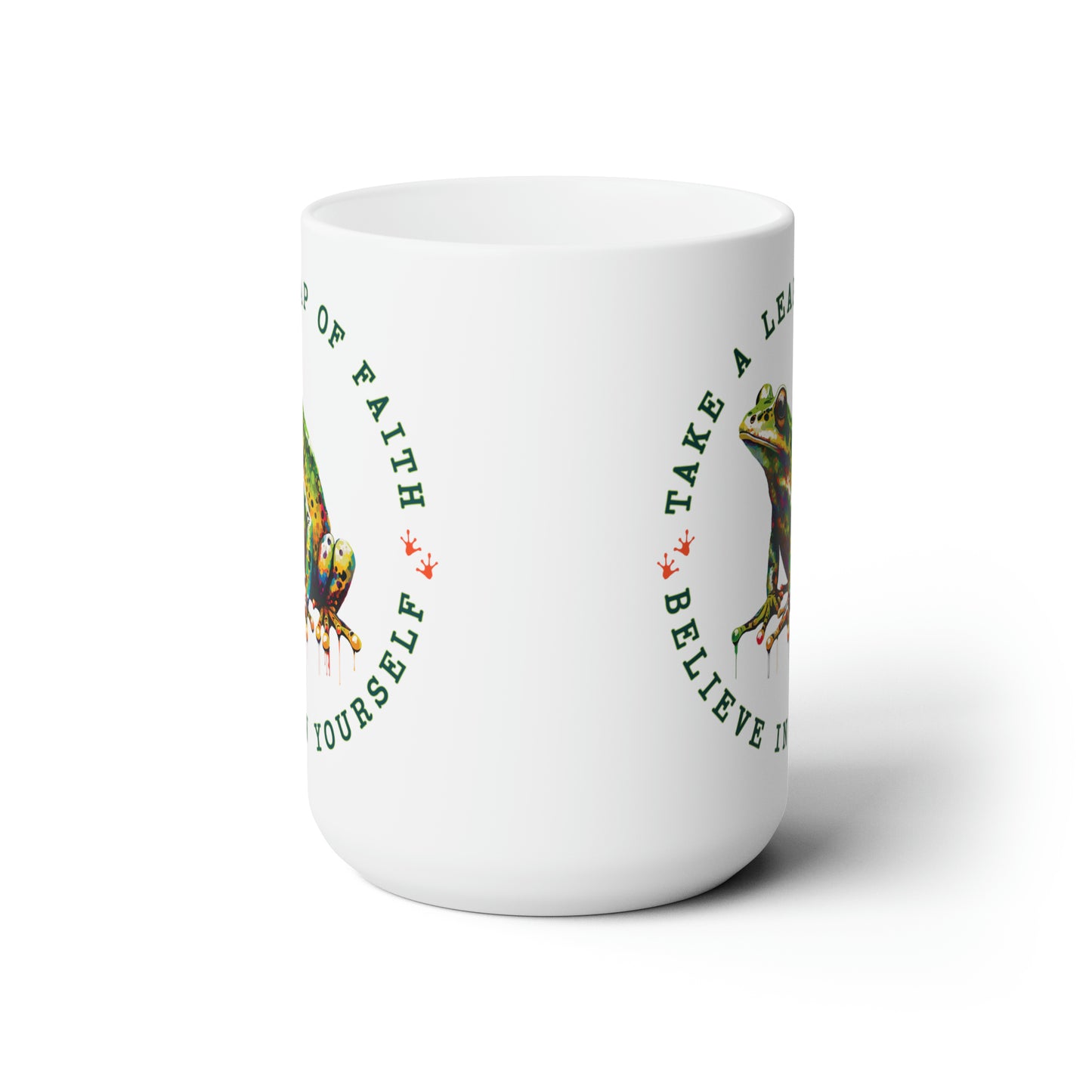 Tree Frog Coffee Mug For Leap Of Faith Hot Tea Cup For Inspirational Gift