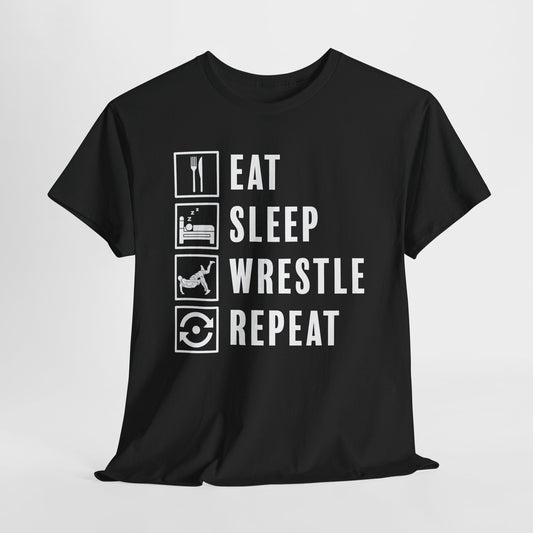 Wrestle Repeat T-Shirt For Takedown TShirt For Wrestling Match T Shirt