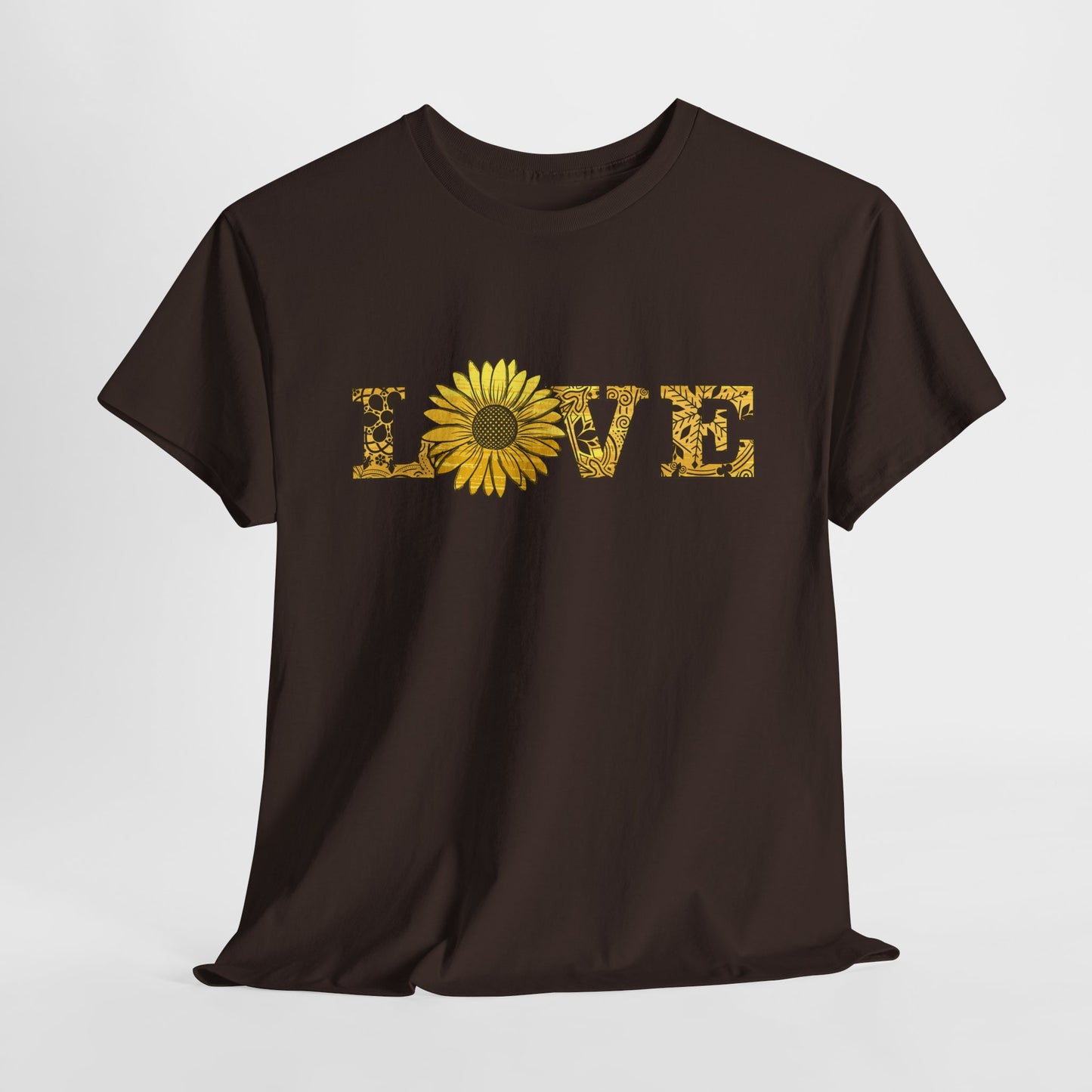 Sunflower T-Shirt For Woman TShirt With Love Graphic T Shirt With Floral Pattern Shirt With Fall Flower TShirt For Garden T Shirt Women's Fall Shirt