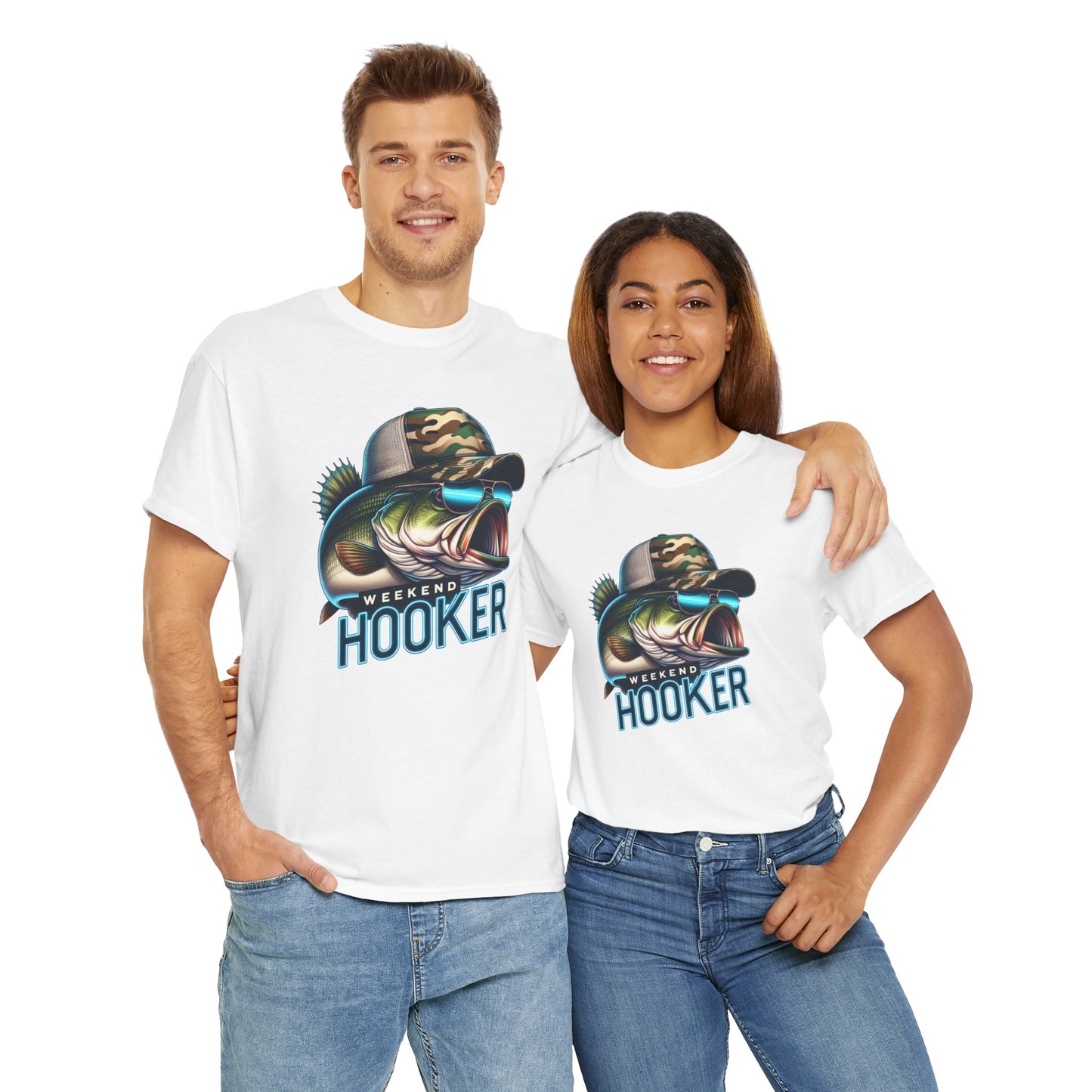 Punny Fishing T-Shirt For Bass Fisherman T Shirt For Weekend Hooker TShirt