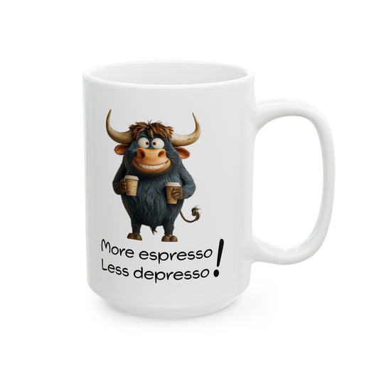 More Espresso Mug For Funny Bull Coffee Cup