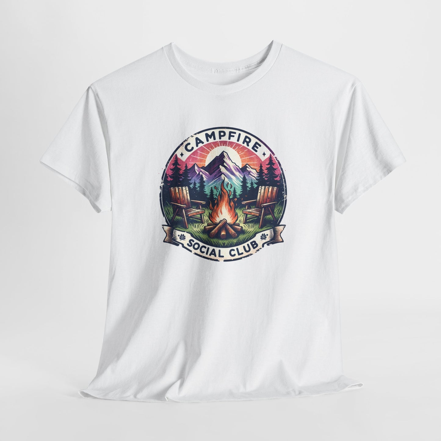 Campfire Social Club T-Shirt For Camping T Shirt For Outdoorsy Fire TShirt