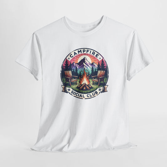 Campfire Social Club T-Shirt For Camping T Shirt For Outdoorsy Fire TShirt