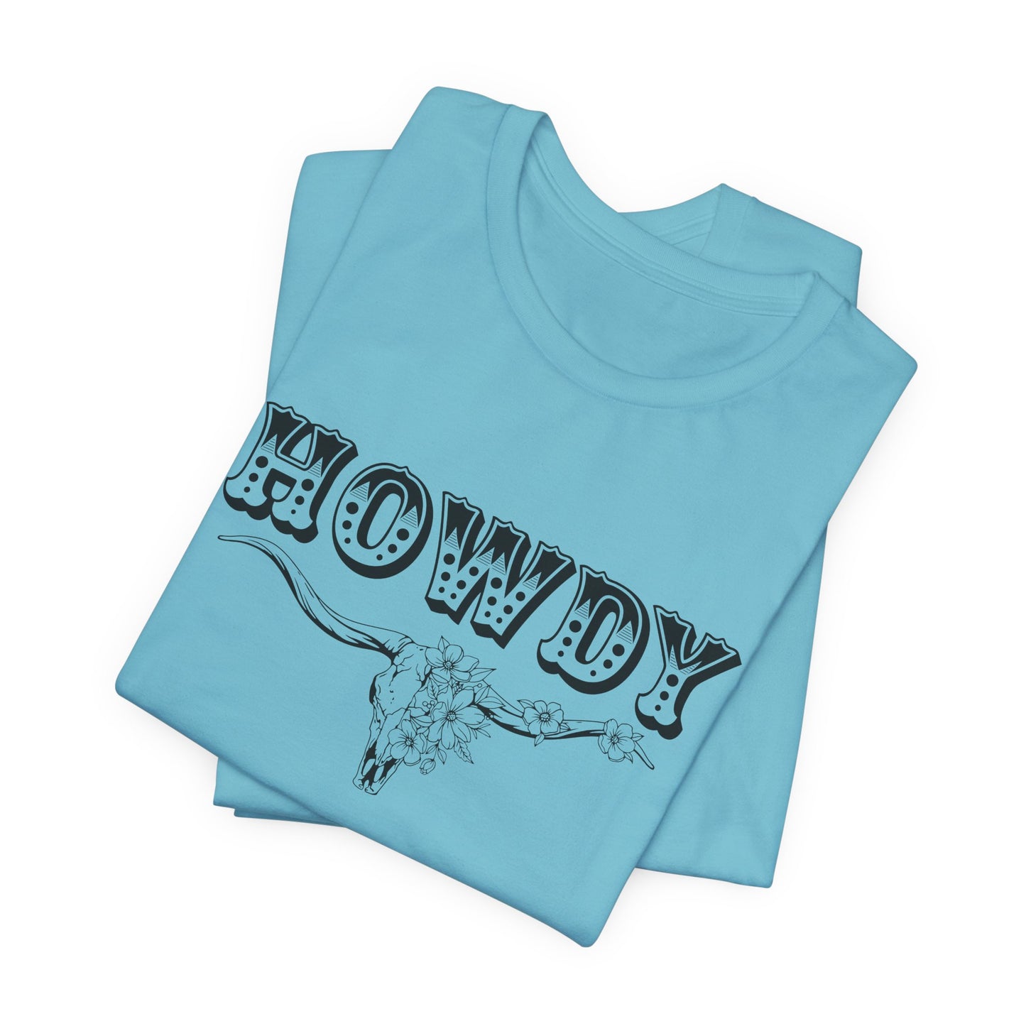 Western Howdy T-Shirt For BOHO Steer Skull T Shirt For Country Girl TShirt