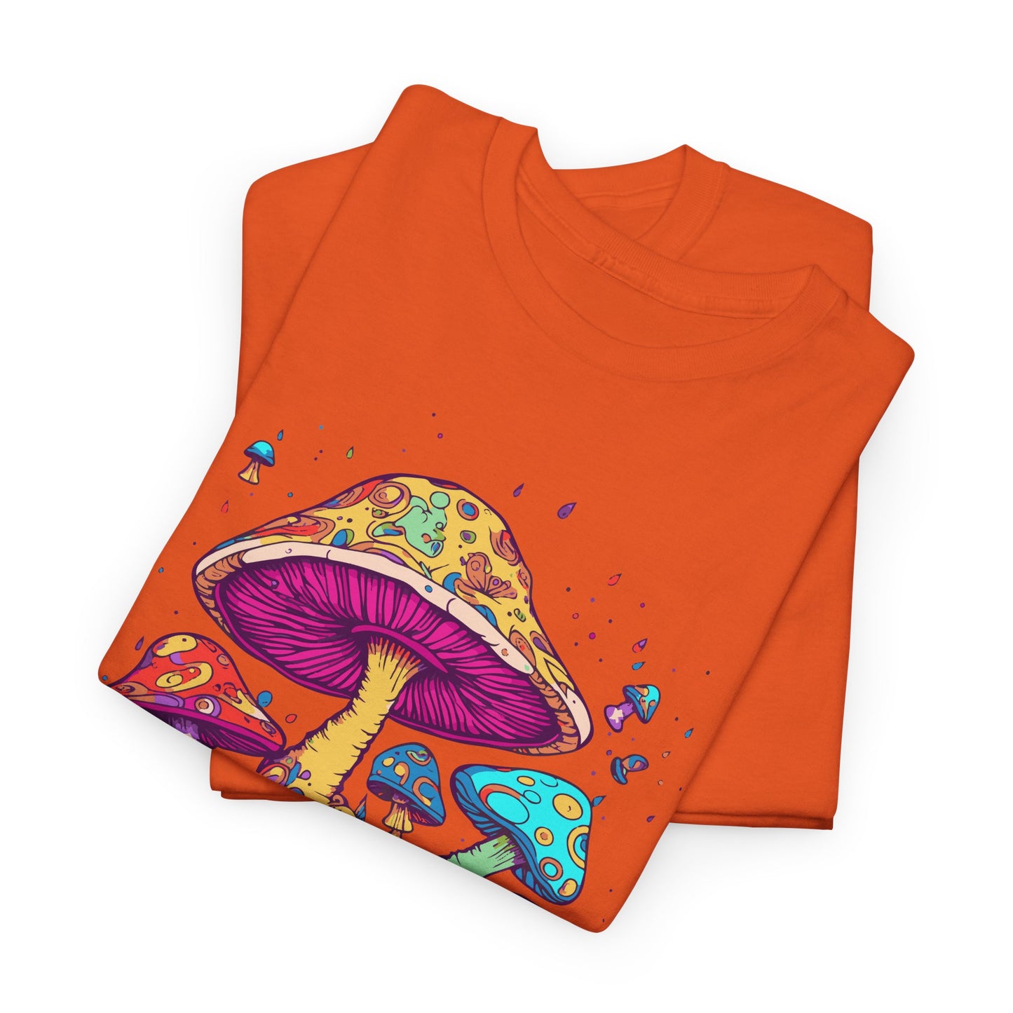 Mushrooms T-Shirt With Psychedelic Mushrooms TShirt For Neon Shrooms T Shirt With Colorful Mushrooms Tee For Hippy Shirt For Groovy Fungi Shirt