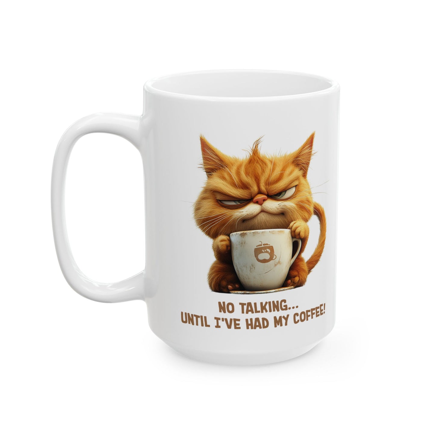 Caffeinated Cat Mug For Funny Feline Coffee Cup