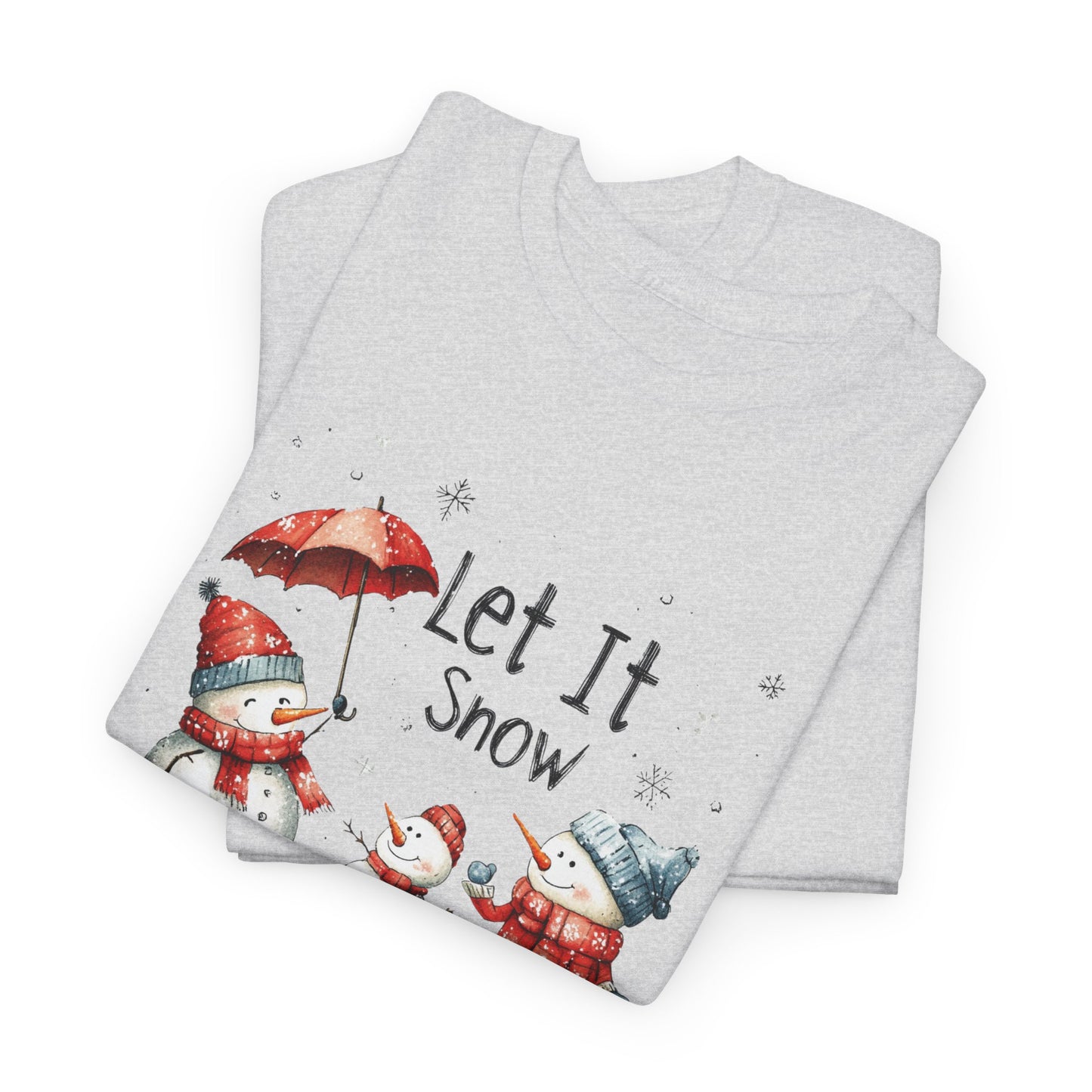 Let It Snow T-Shirt For Snowman T Shirt For Festive Christmas TShirt