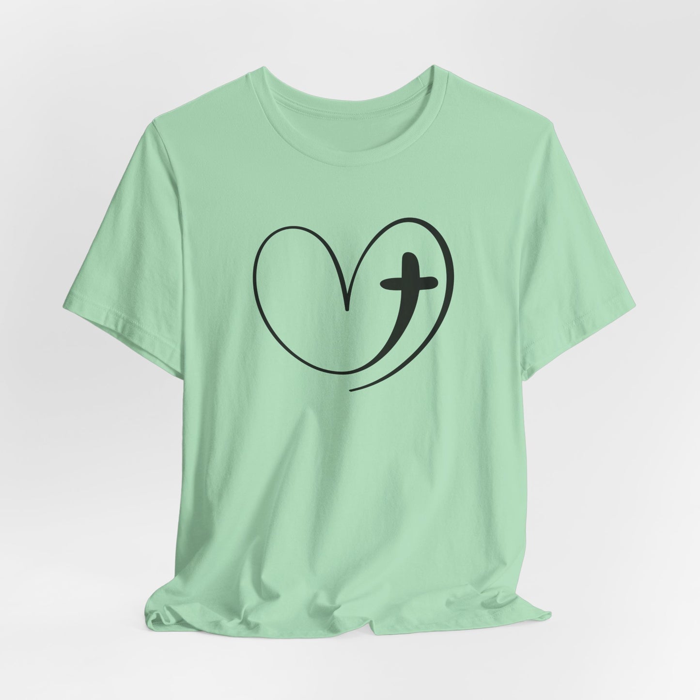 Heart T-Shirt For Easter TShirt For Christian Cross T Shirt