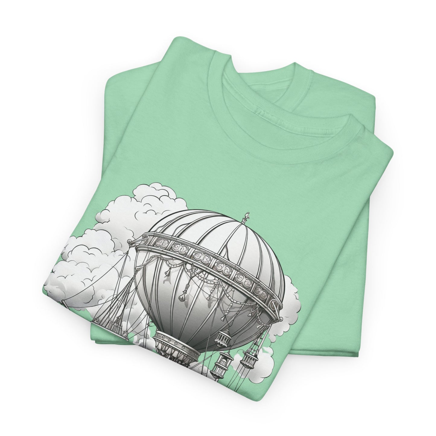 Retro Airship T-Shirt For Steampunk Style T Shirt For Victorian Era TShirt