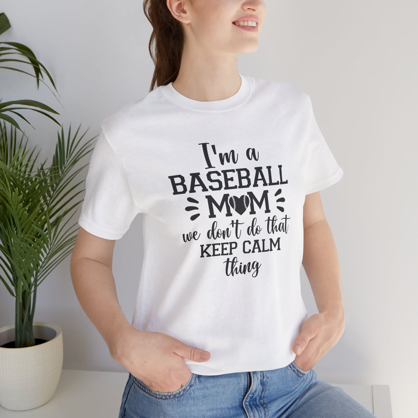 Baseball Mom T-Shirt For Keep Calm TShirt For School Sports Fan T Shirt