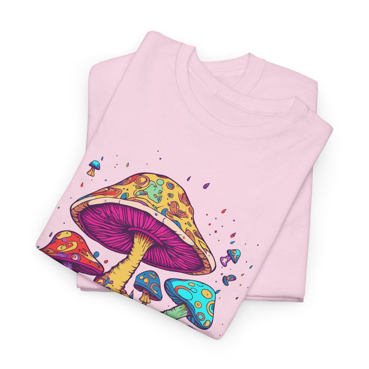 Mushrooms T-Shirt With Psychedelic Mushrooms TShirt For Neon Shrooms T Shirt With Colorful Mushrooms Tee For Hippy Shirt For Groovy Fungi Shirt