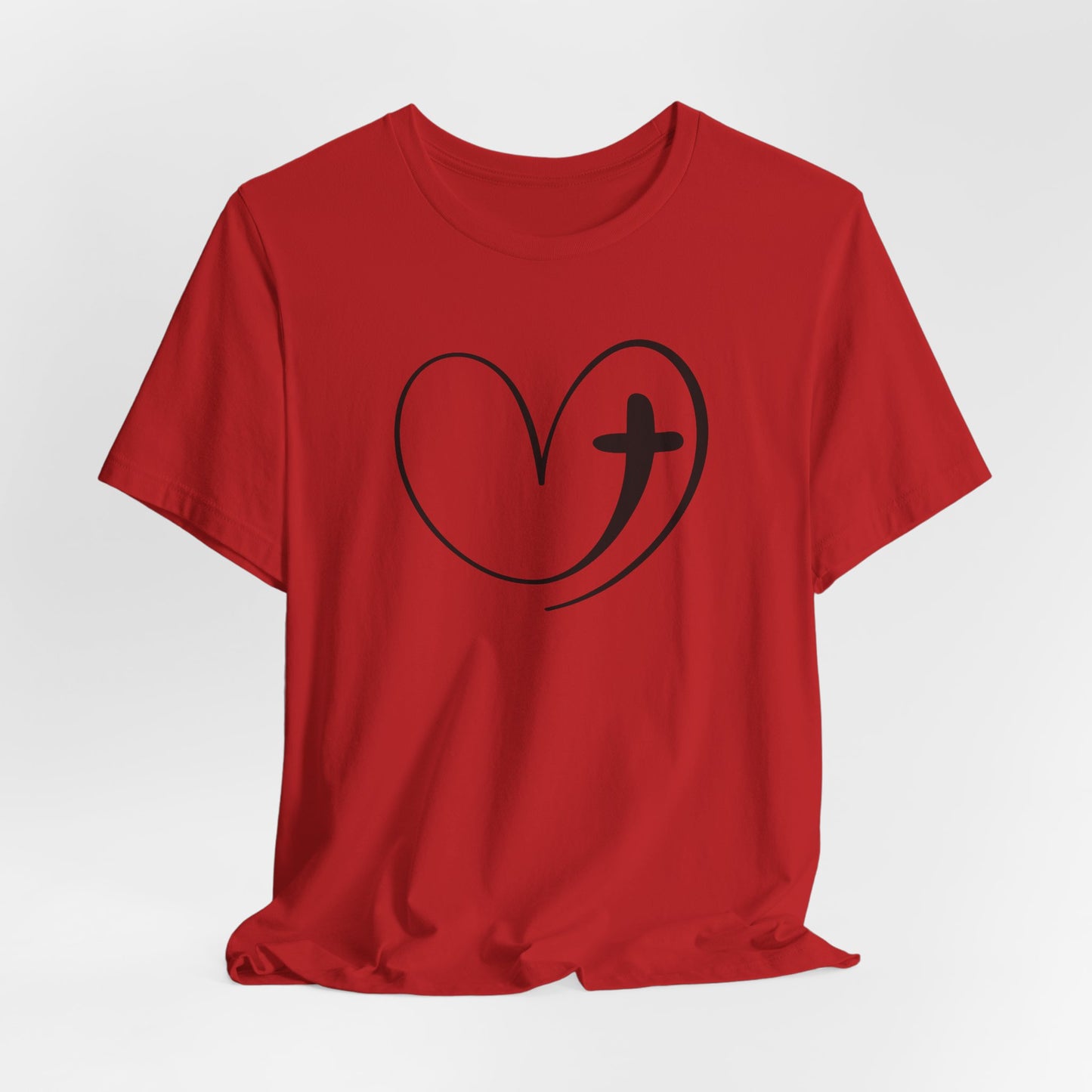 Heart T-Shirt For Easter TShirt For Christian Cross T Shirt