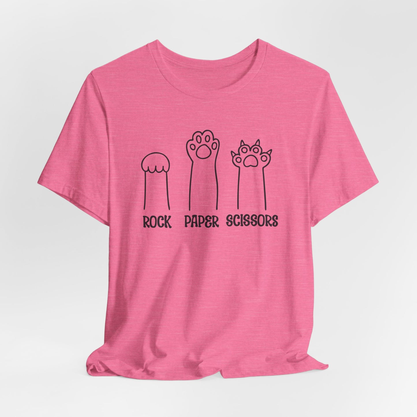 Rock Paper Scissors T-Shirt For Funny Cat Paw TShirt For Funny Feline Humor T Shirt